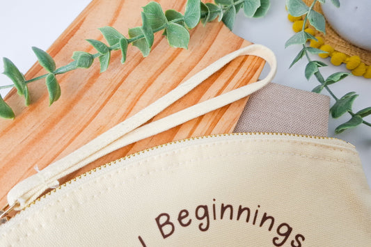 Yellow New Beginnings Zip Pouch