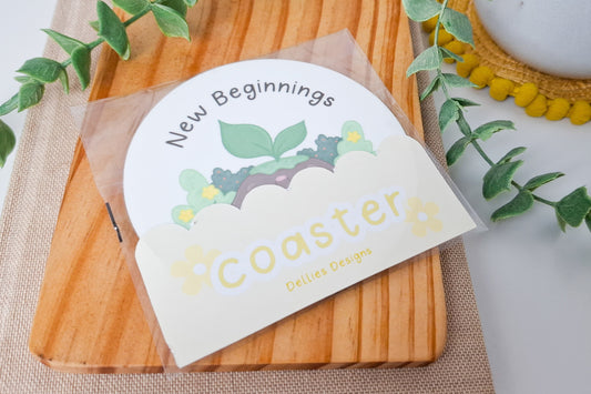 Coaster - New Beginnings Quote