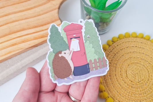 Happy Mail Hedgehog Sticker
