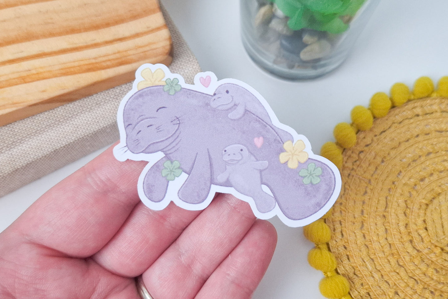 Manatee Family Sticker