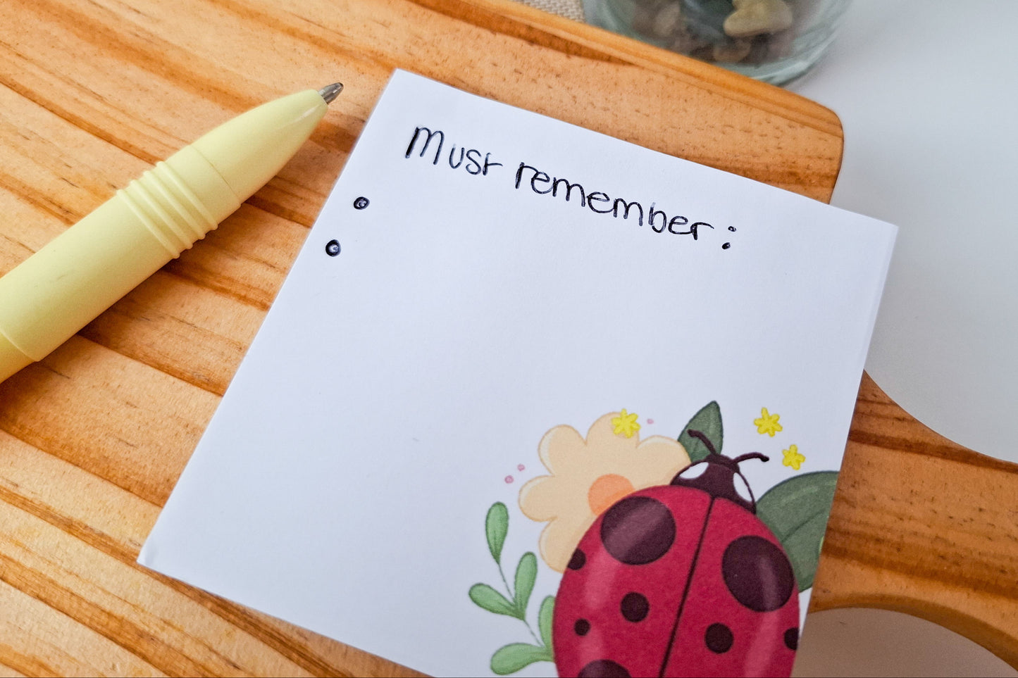 Ladybug Sticky Notes