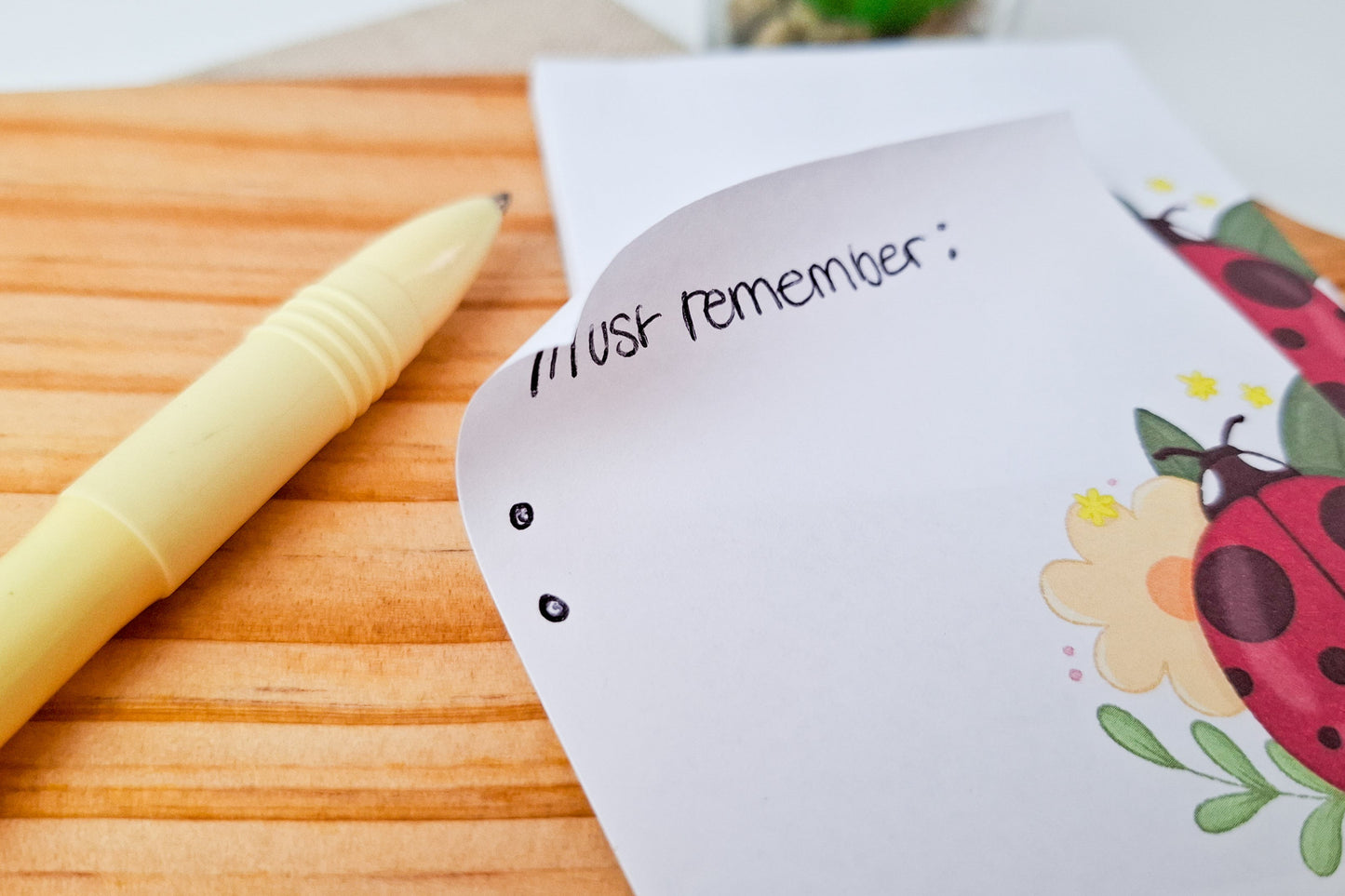 Ladybug Sticky Notes
