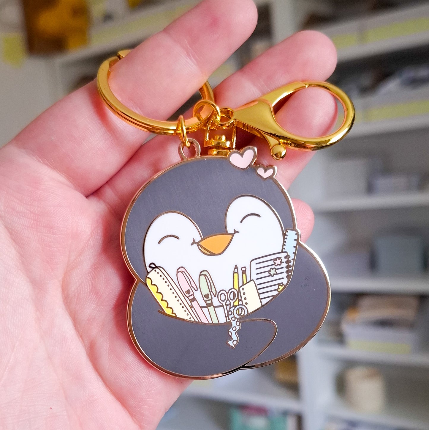 Stationery Pecka Enamel Keychain