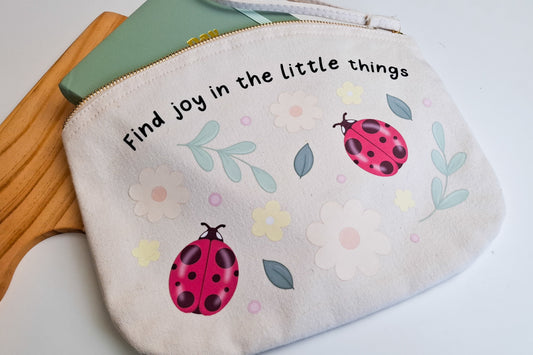 Large Find Joy Pattern Pouch