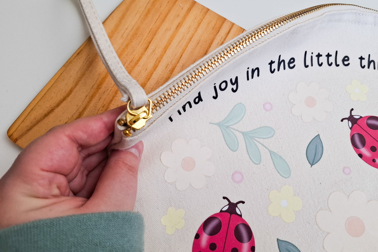 Large Find Joy Pattern Pouch