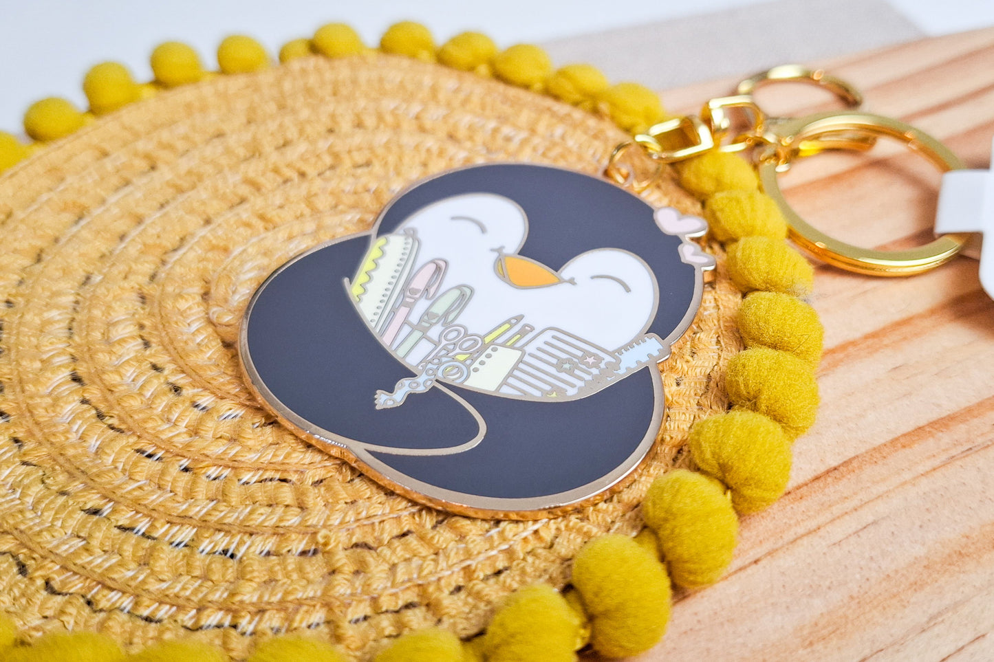 Stationery Pecka Enamel Keychain