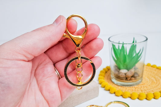 Gold Lobster Swivel Keychain Attachment