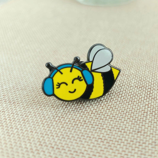 Happy Humblebee Enamel Pin