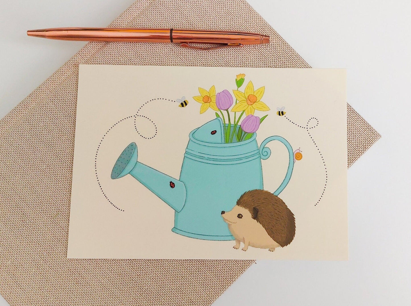 Watering Can Postcard