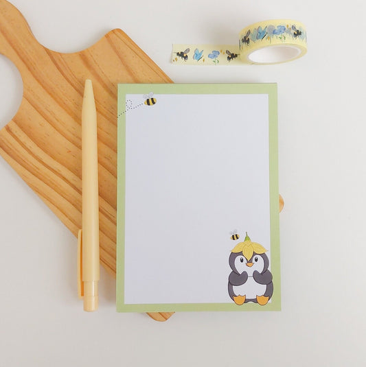 A6 Daffodil Pecka Penguin Notepad