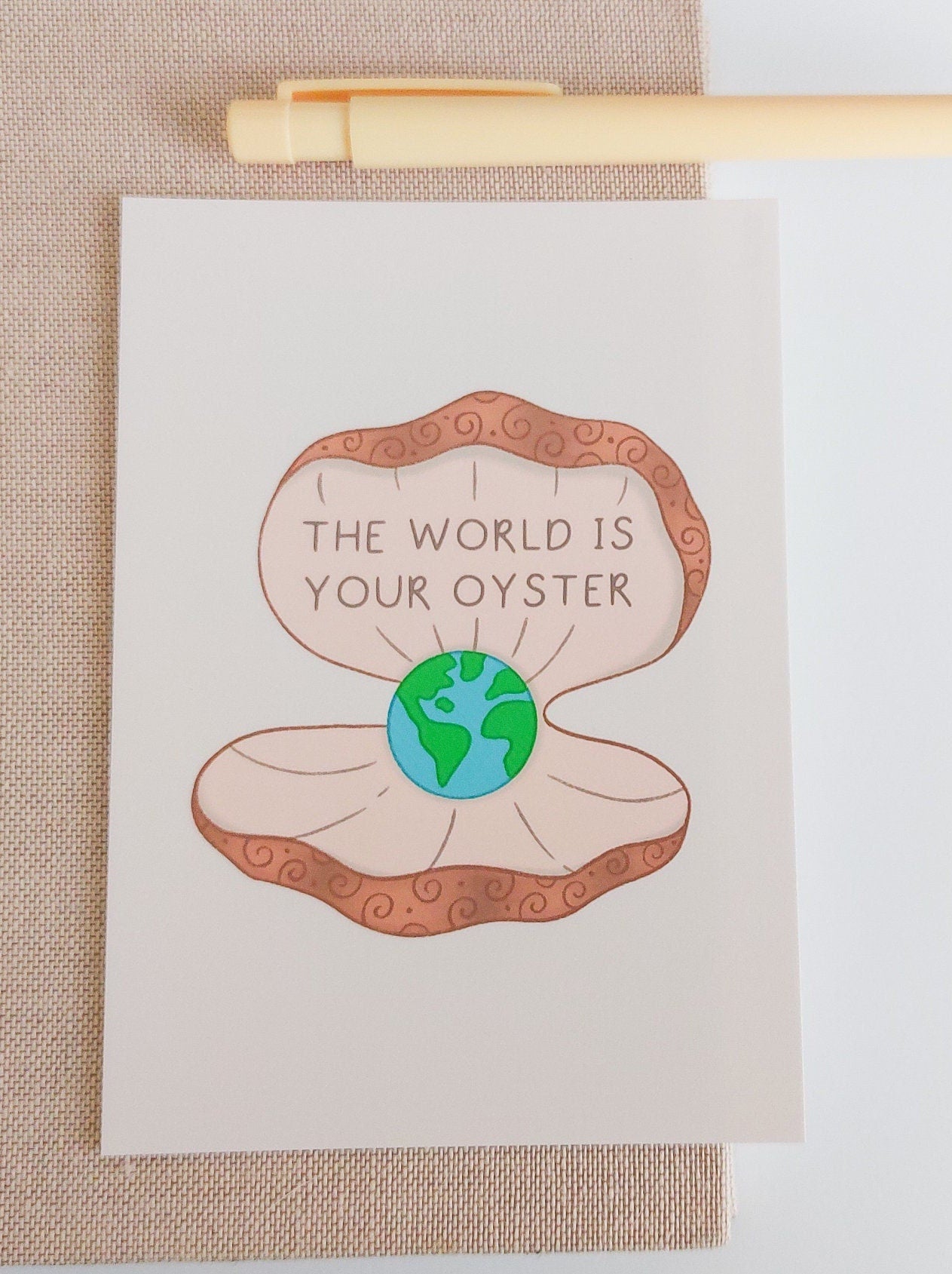 The World Is Your Oyster Postcard
