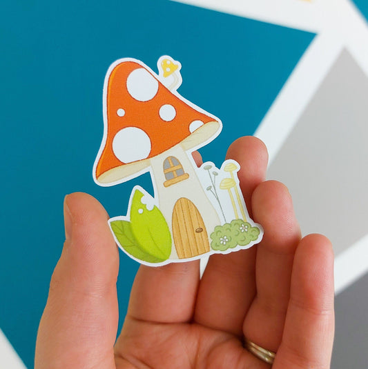 Toadstool House Sticker