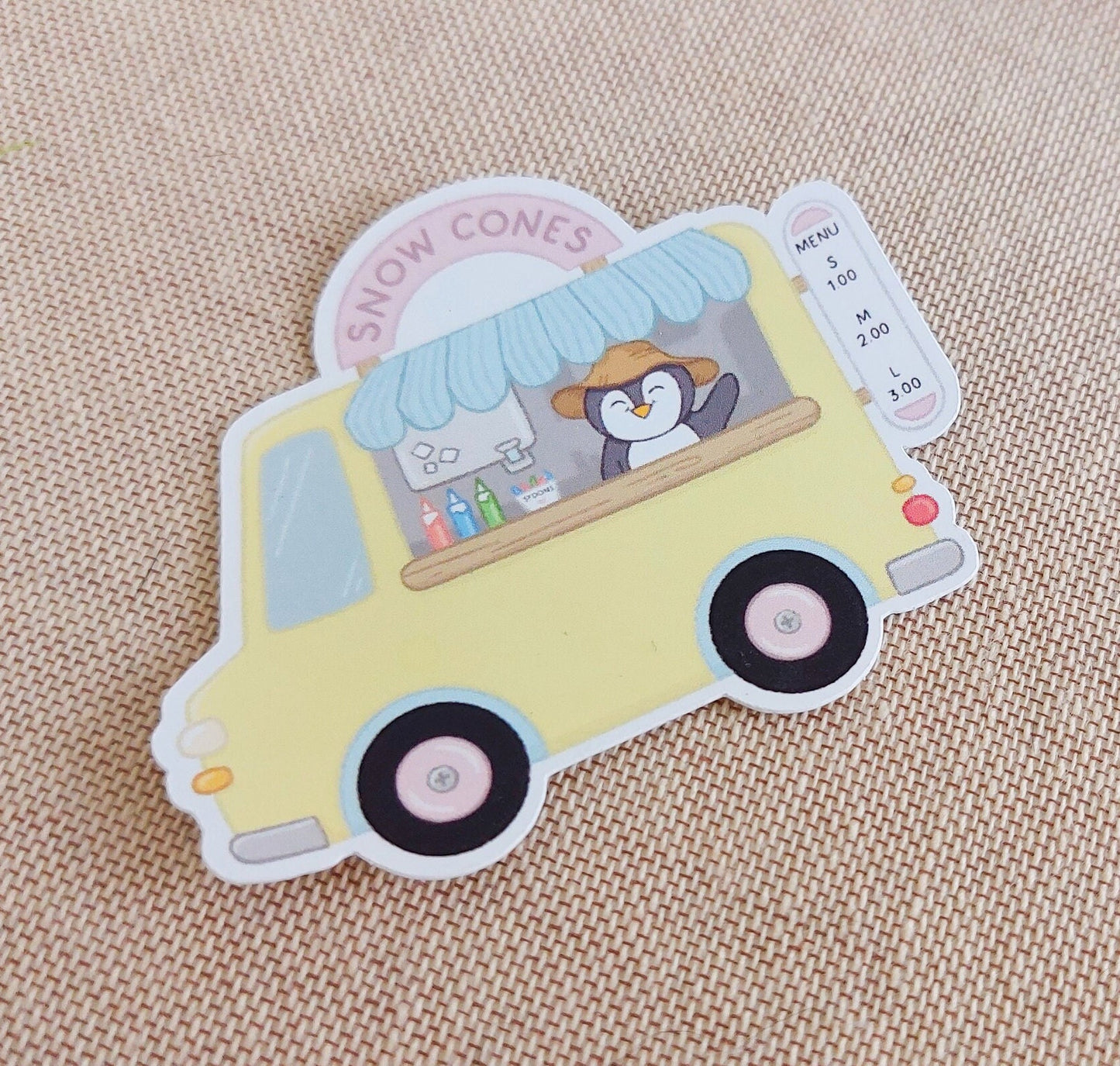 Snowcone Van Pecka Sticker