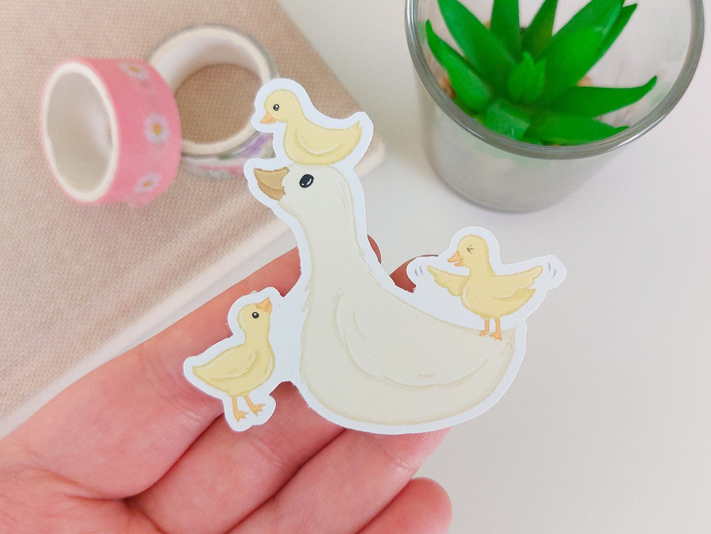 Spring Ducks Sticker