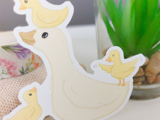 Spring Ducks Sticker