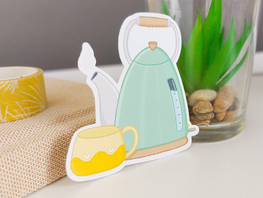 Kettle and Mug Vinyl Sticker