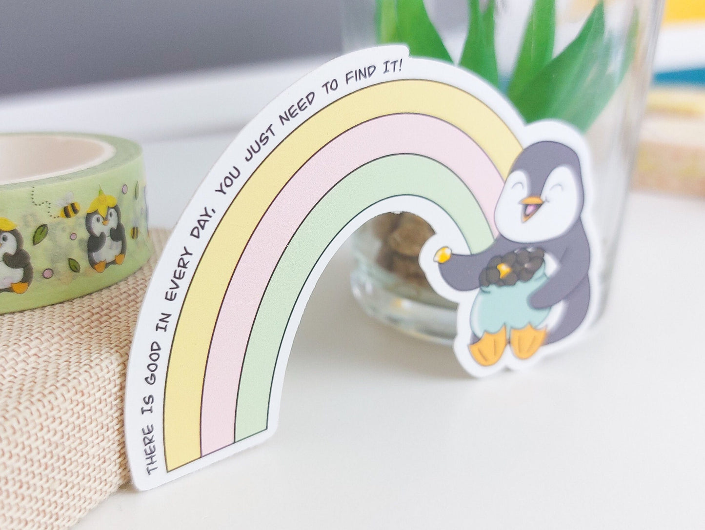 Positive Rainbow Pecka Sticker