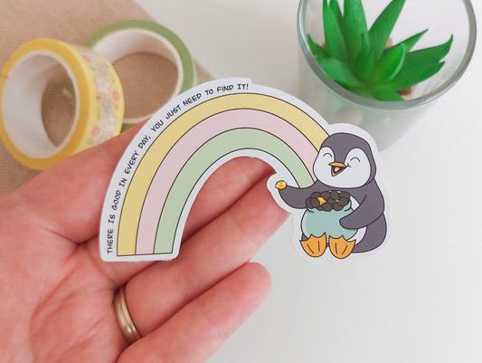 Positive Rainbow Pecka Sticker