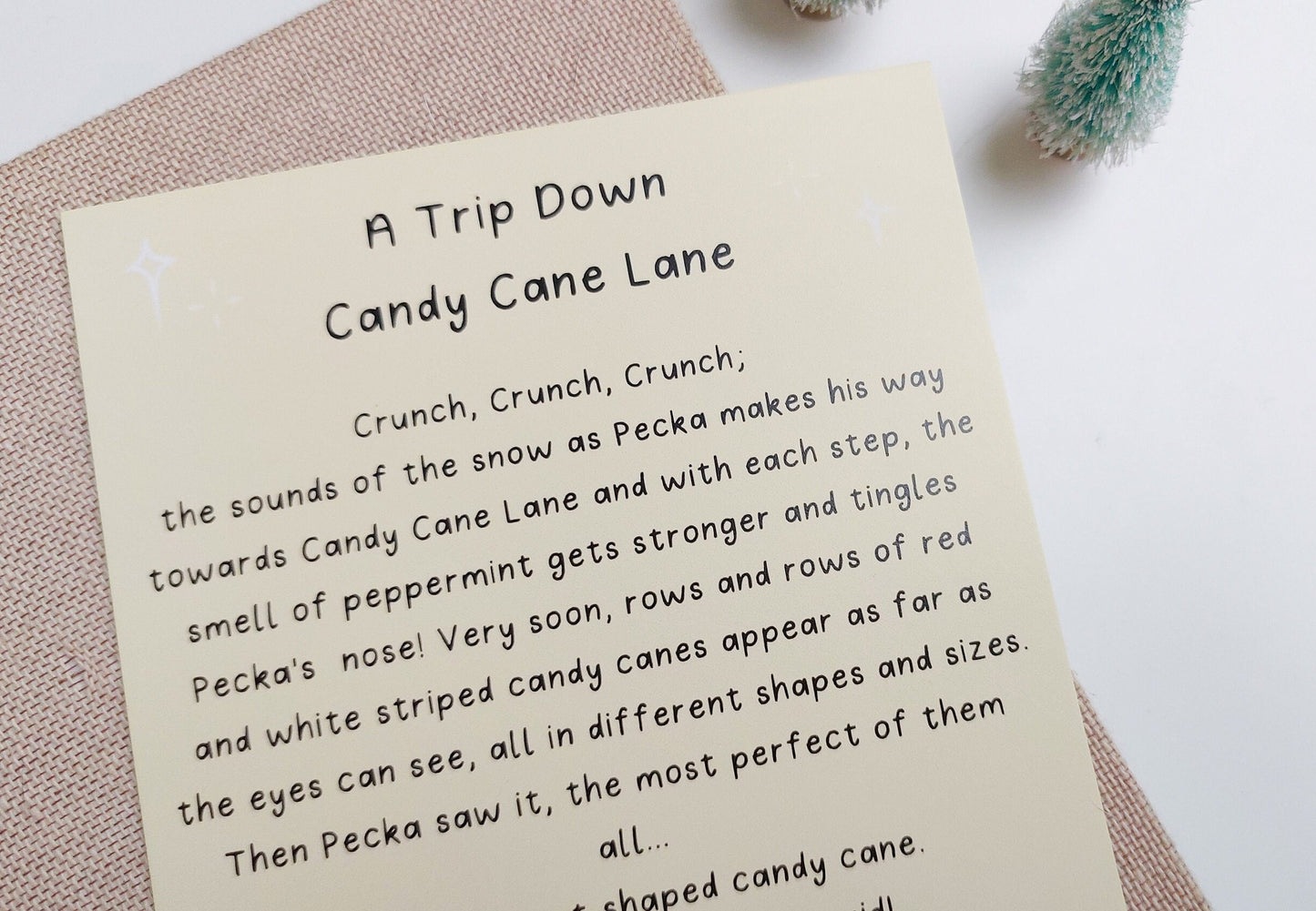 Candy Cane Lane Story Postcard