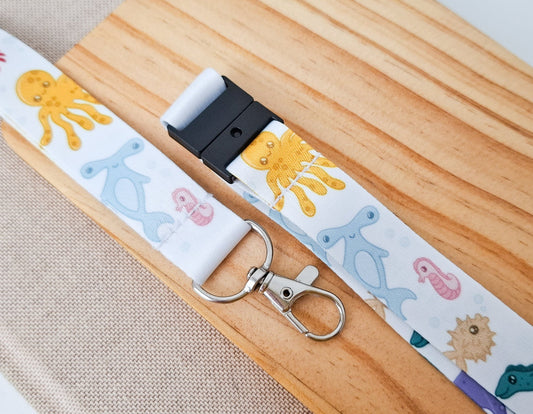 Sea Creature Lanyard With Safety Clasp