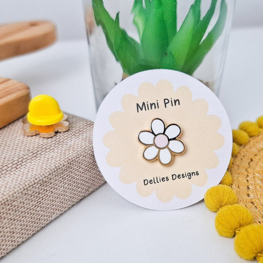 Mini Daisy Enamel Pin