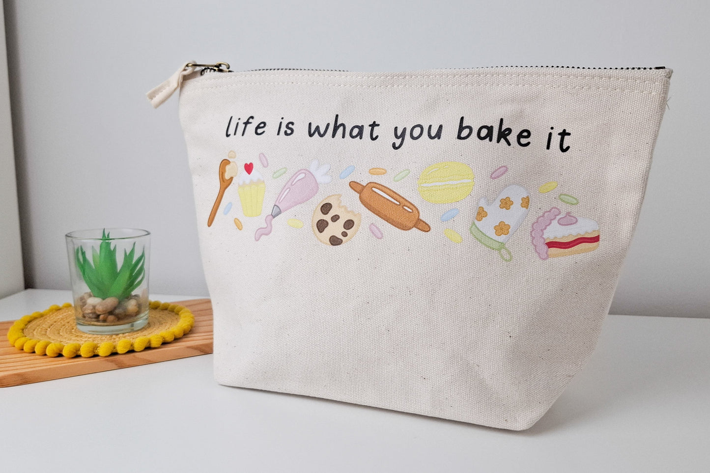 Baking Quote Zip Pouch