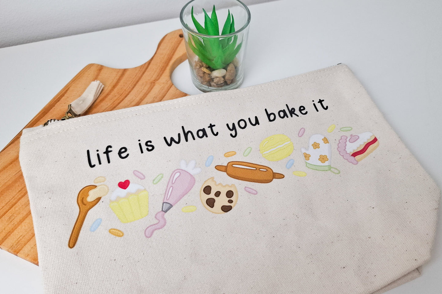 Baking Quote Zip Pouch