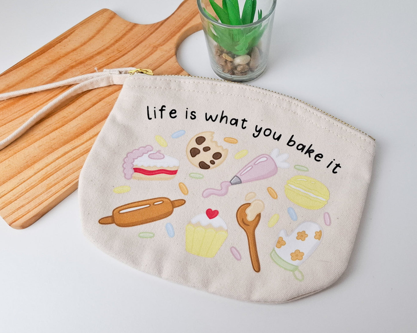 Baking Theme Quote Pouch