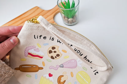 Baking Theme Quote Pouch