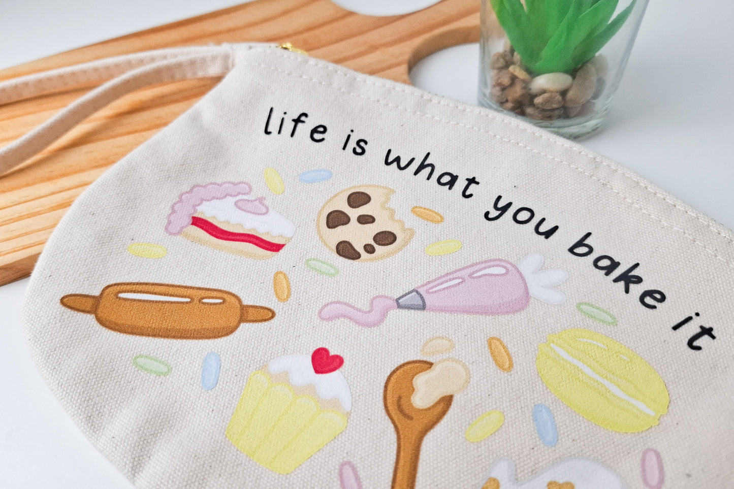 Baking Theme Quote Pouch