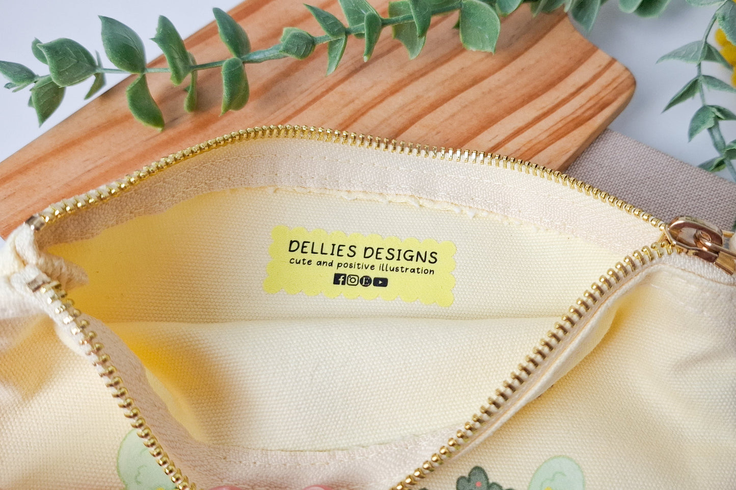 Yellow New Beginnings Zip Pouch