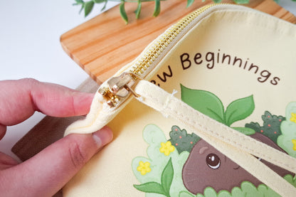 Yellow New Beginnings Zip Pouch