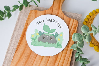 Coaster - New Beginnings Quote