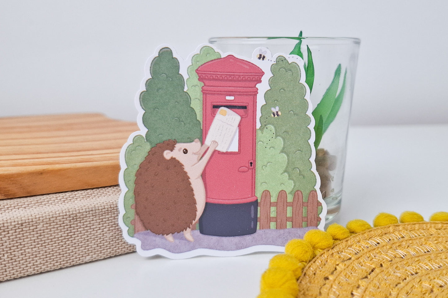Happy Mail Hedgehog Sticker
