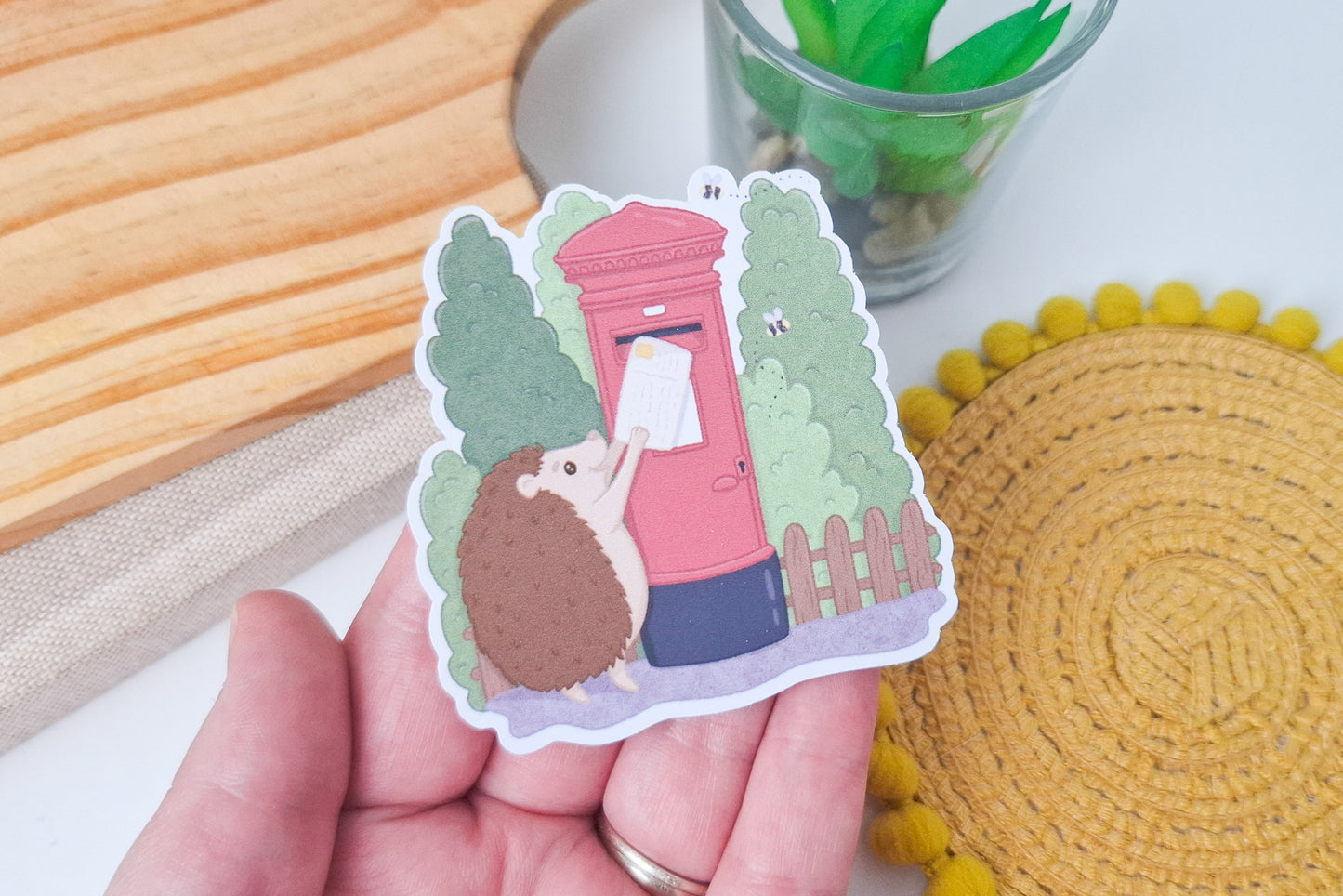 Happy Mail Hedgehog Sticker