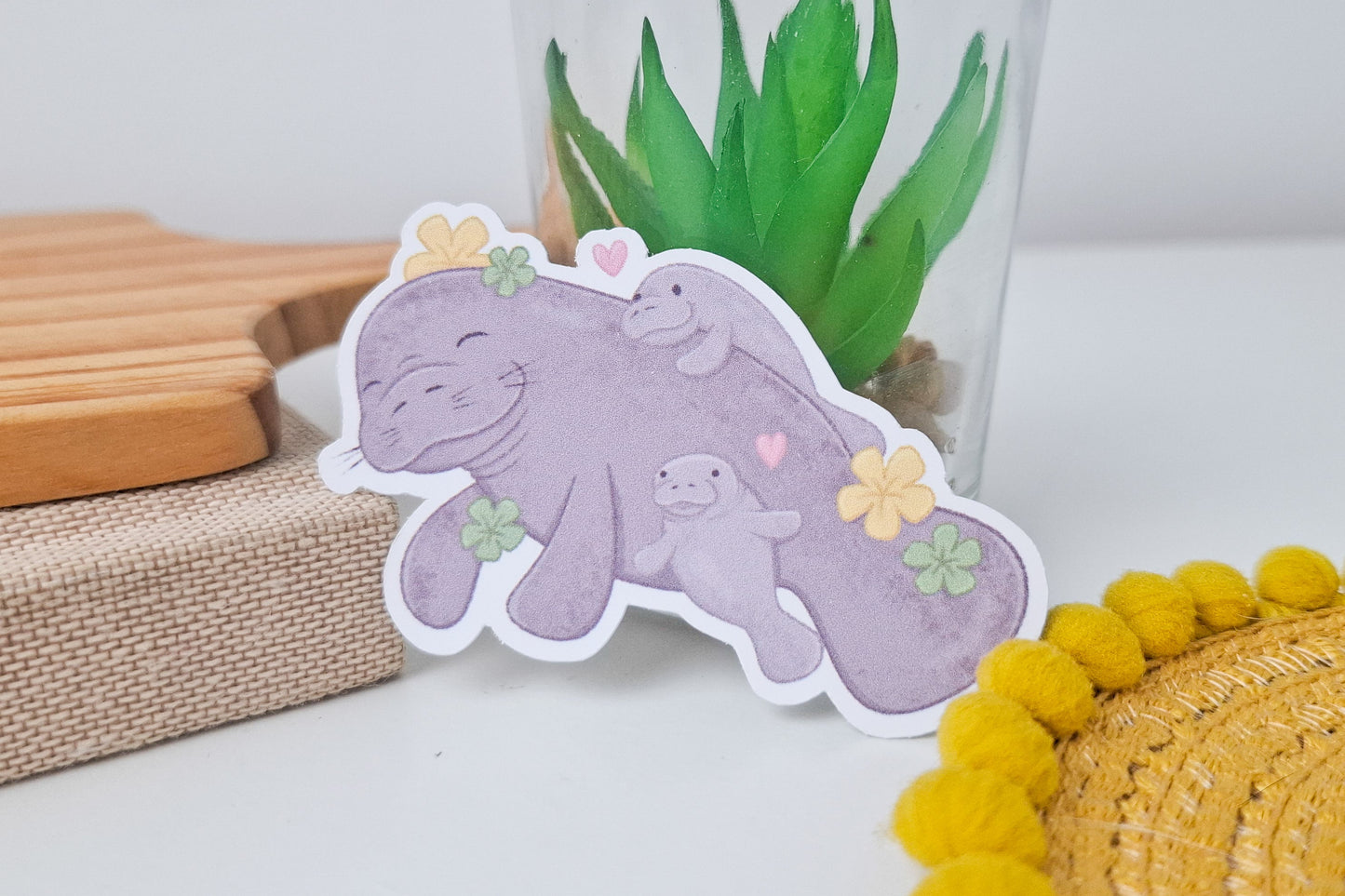 Manatee Family Sticker