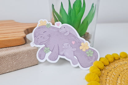 Manatee Family Sticker