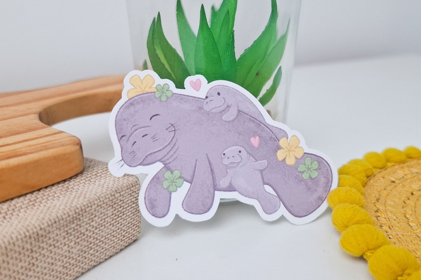 Manatee Family Sticker