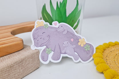 Manatee Family Sticker