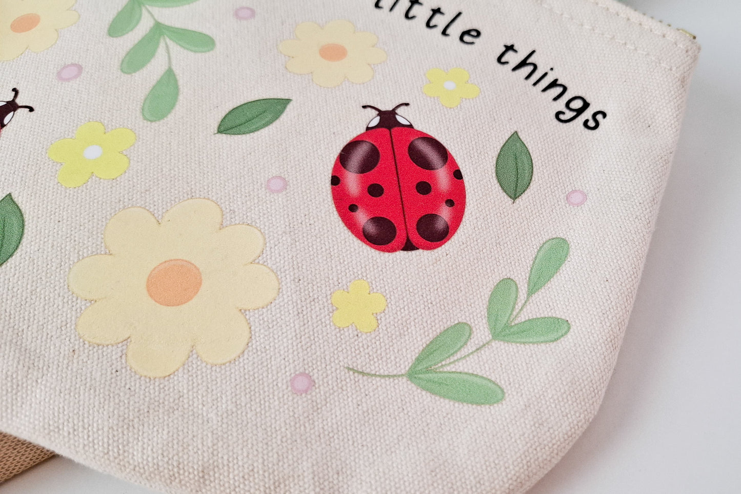 Find Joy Ladybug Pattern Pouch