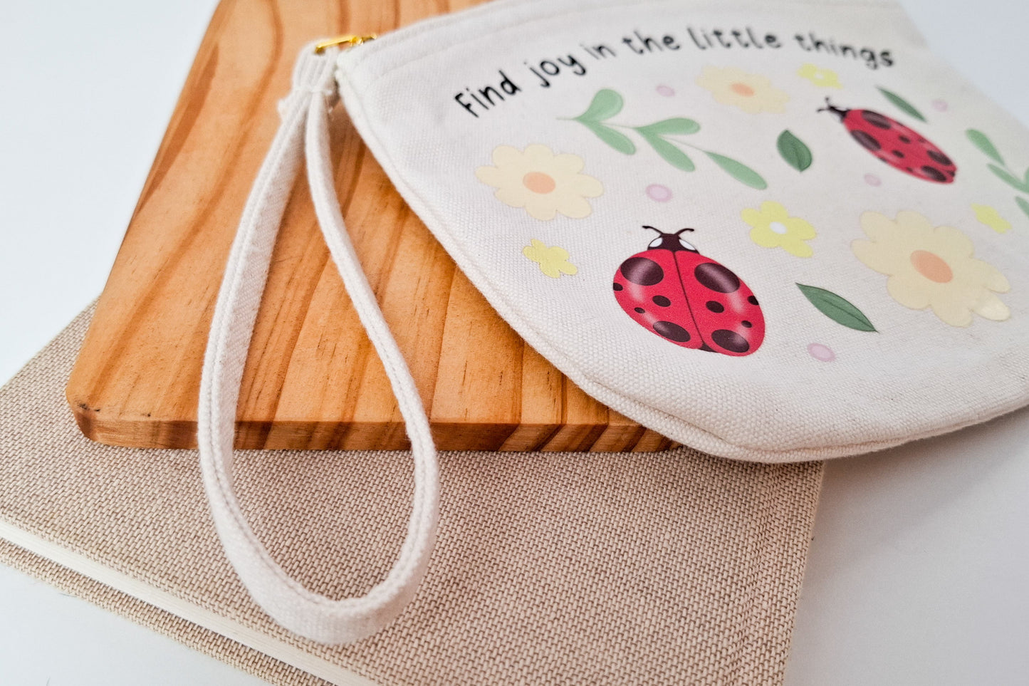 Find Joy Ladybug Pattern Pouch