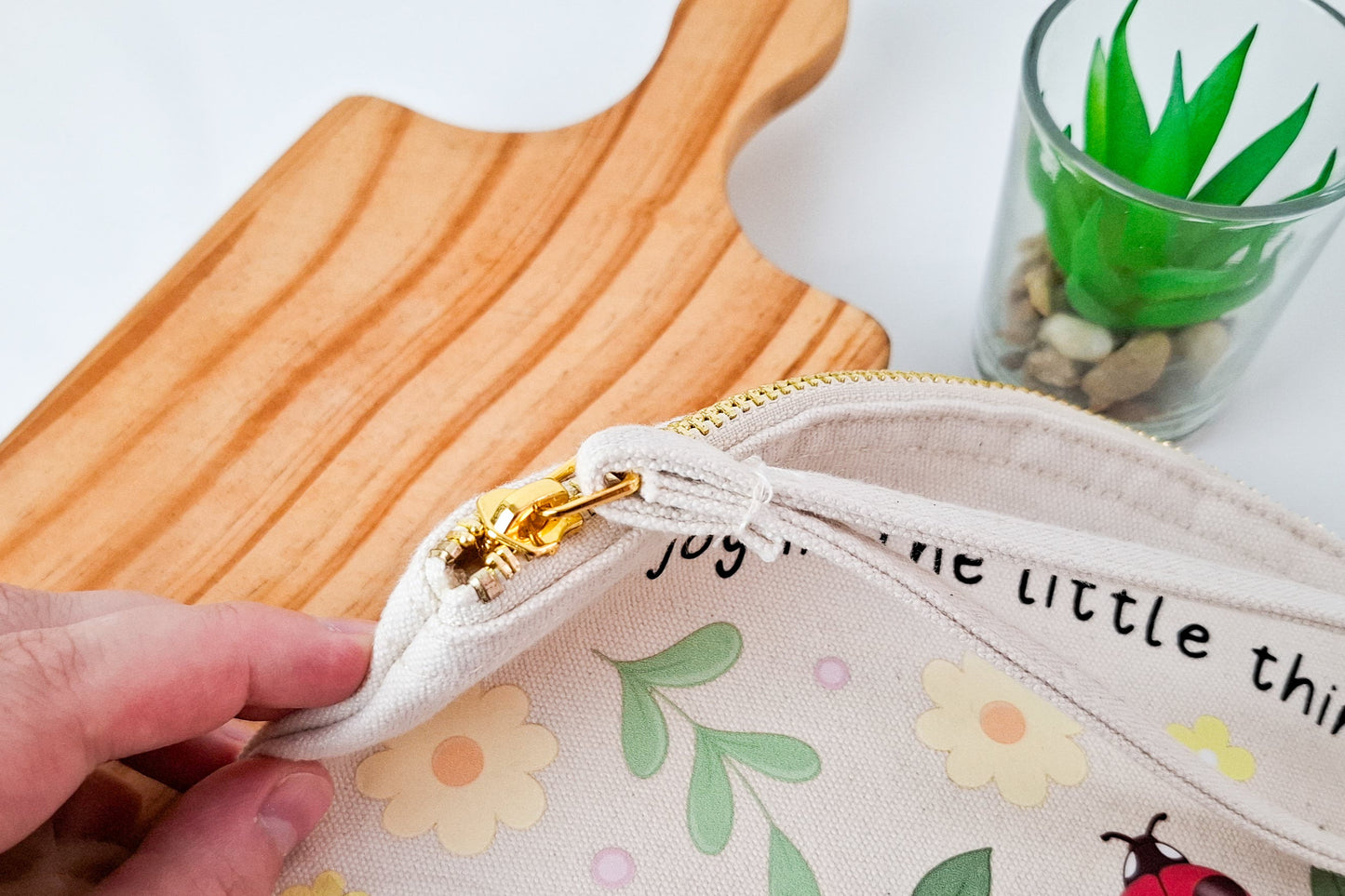 Find Joy Ladybug Pattern Pouch
