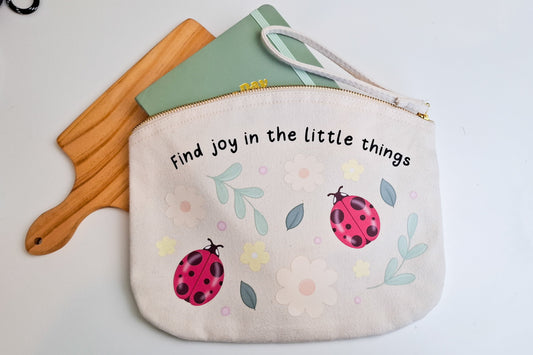 Large Find Joy Pattern Pouch