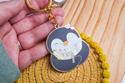 Stationery Pecka Enamel Keychain