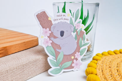 Positive Koala Sticker - This Will Pass