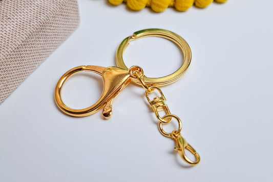 Gold Lobster Swivel Keychain Attachment