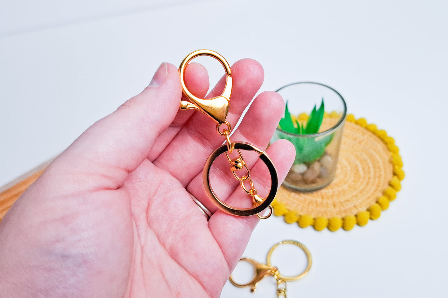 Gold Lobster Swivel Keychain Attachment