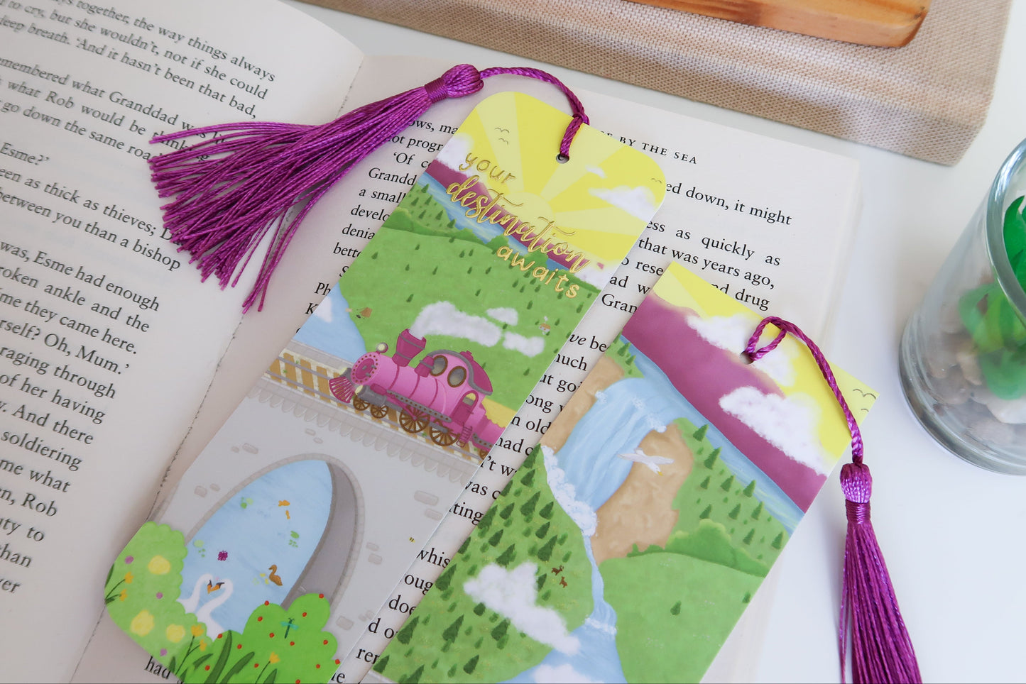 Gold Foil Tassel Bookmark - Your Destination Awaits