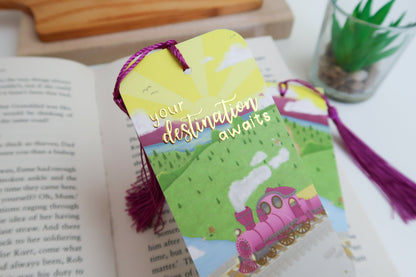 Gold Foil Tassel Bookmark - Your Destination Awaits