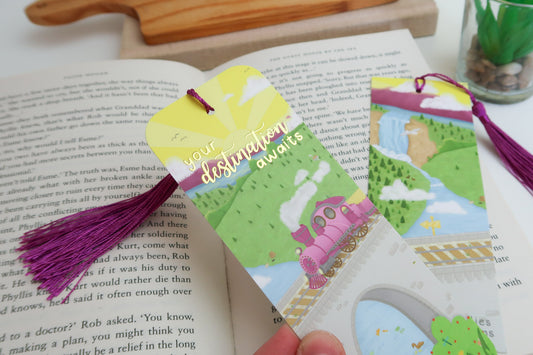 Gold Foil Tassel Bookmark - Your Destination Awaits